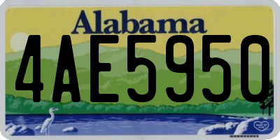 AL license plate 4AE5950