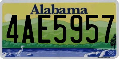 AL license plate 4AE5957