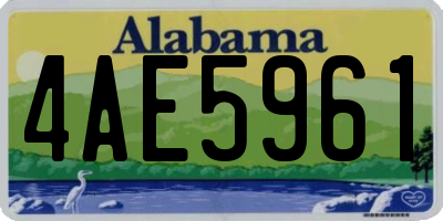 AL license plate 4AE5961