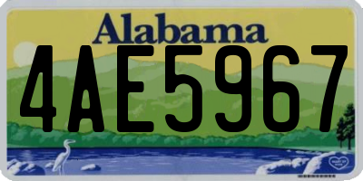 AL license plate 4AE5967