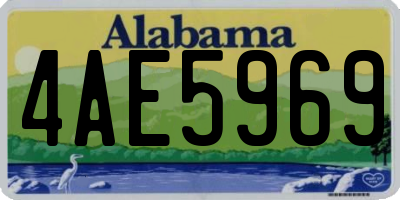 AL license plate 4AE5969