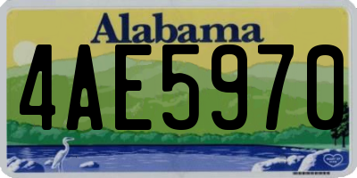 AL license plate 4AE5970