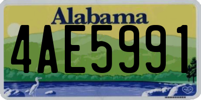 AL license plate 4AE5991