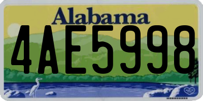 AL license plate 4AE5998