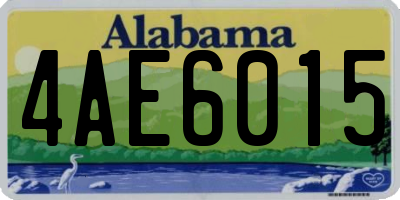 AL license plate 4AE6015