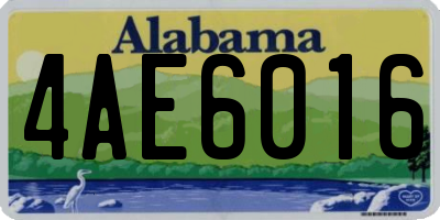 AL license plate 4AE6016