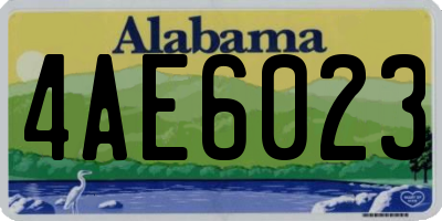 AL license plate 4AE6023