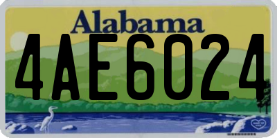 AL license plate 4AE6024