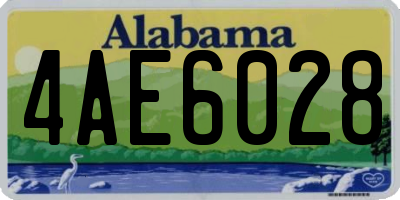 AL license plate 4AE6028