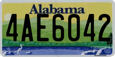 AL license plate 4AE6042