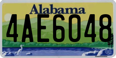 AL license plate 4AE6048