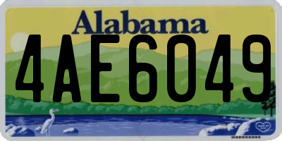 AL license plate 4AE6049