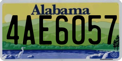 AL license plate 4AE6057