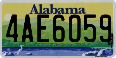 AL license plate 4AE6059