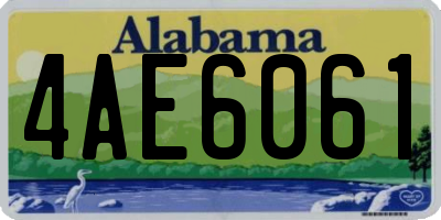AL license plate 4AE6061