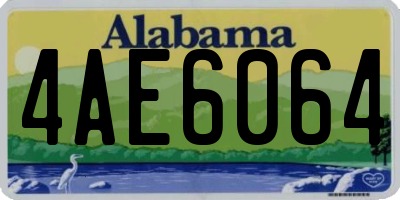 AL license plate 4AE6064