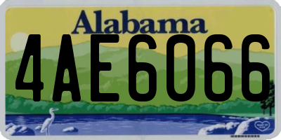 AL license plate 4AE6066