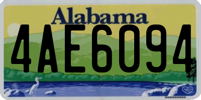 AL license plate 4AE6094