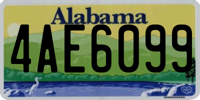 AL license plate 4AE6099