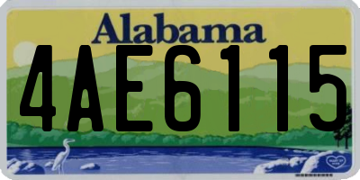 AL license plate 4AE6115