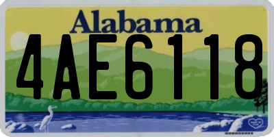 AL license plate 4AE6118