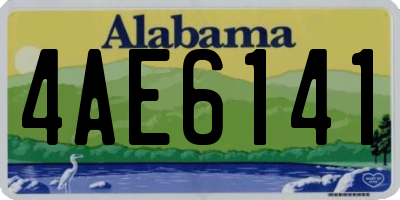 AL license plate 4AE6141