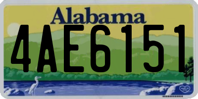 AL license plate 4AE6151