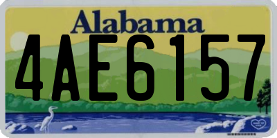 AL license plate 4AE6157