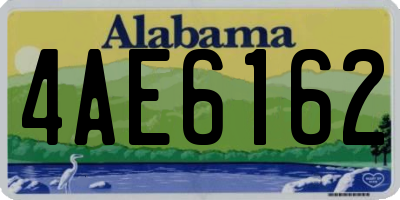 AL license plate 4AE6162