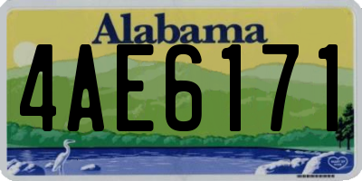 AL license plate 4AE6171