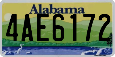 AL license plate 4AE6172