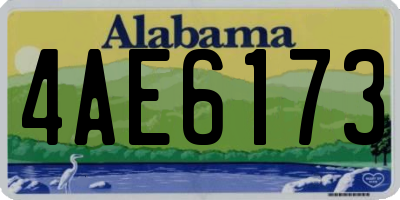 AL license plate 4AE6173