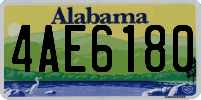AL license plate 4AE6180