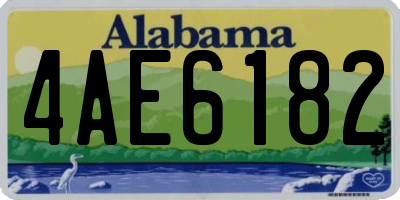 AL license plate 4AE6182