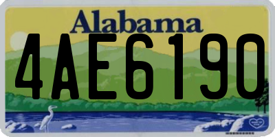 AL license plate 4AE6190