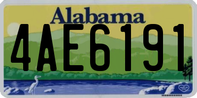 AL license plate 4AE6191