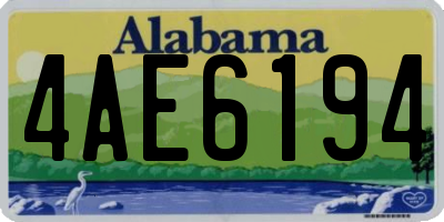 AL license plate 4AE6194