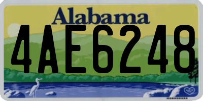 AL license plate 4AE6248