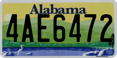 AL license plate 4AE6472