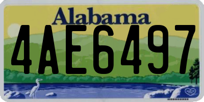 AL license plate 4AE6497