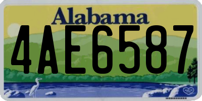 AL license plate 4AE6587