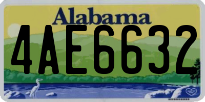 AL license plate 4AE6632