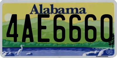 AL license plate 4AE6660