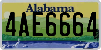 AL license plate 4AE6664
