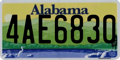 AL license plate 4AE6830