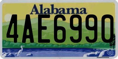 AL license plate 4AE6990