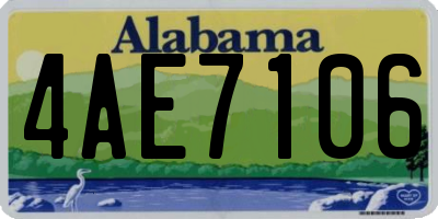 AL license plate 4AE7106