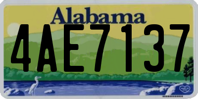 AL license plate 4AE7137