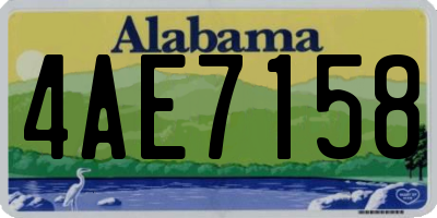AL license plate 4AE7158