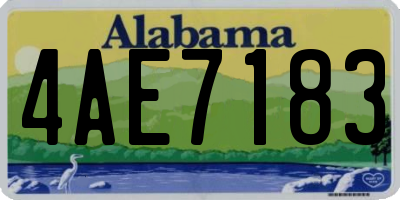 AL license plate 4AE7183